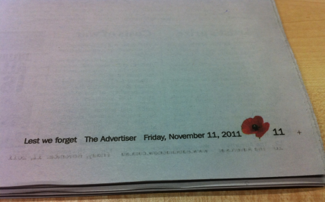 Remembrance day press ad
