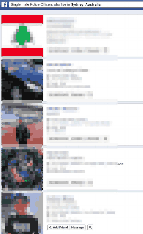 Facebook单身男警察