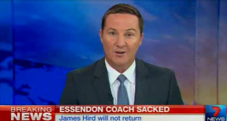 jjames hird解雇了essendon