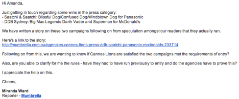 戛纳雄狮电子邮件