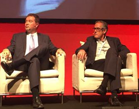 L:R Presto的肖恩·詹姆斯和Quickflix的斯蒂芬·朗斯福德