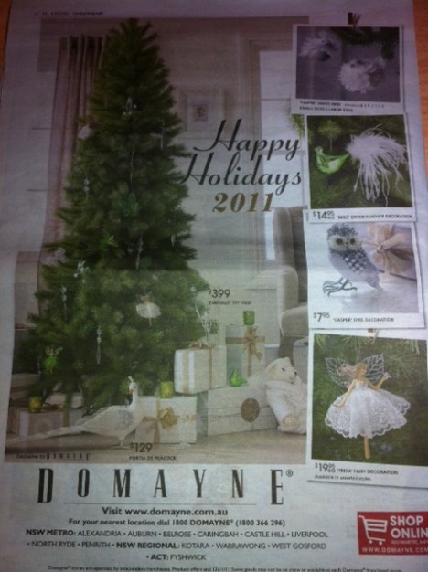 Domayne圣诞节广告