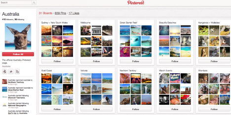 澳大利亚旅游局Pinterest