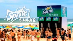 Sprite shower活动与巴西和以色列的活动类似