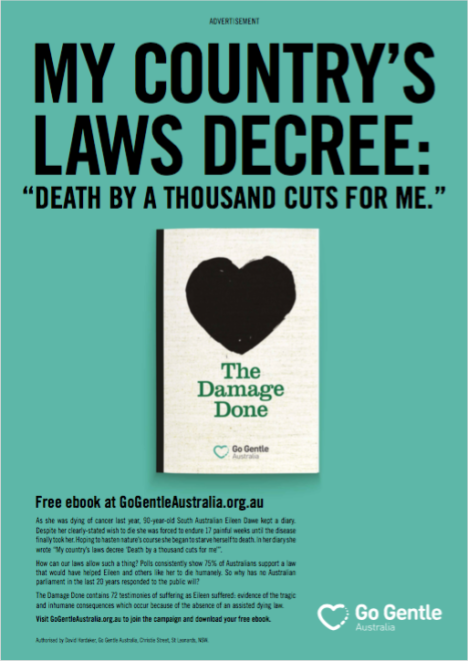 由于预算有限，丹顿请求媒体帮助运行“澳大利亚温柔行动”的广告